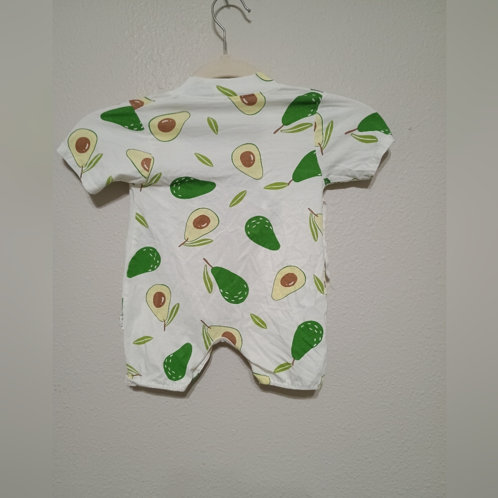 Green Avocado Print Kids Bodysuit